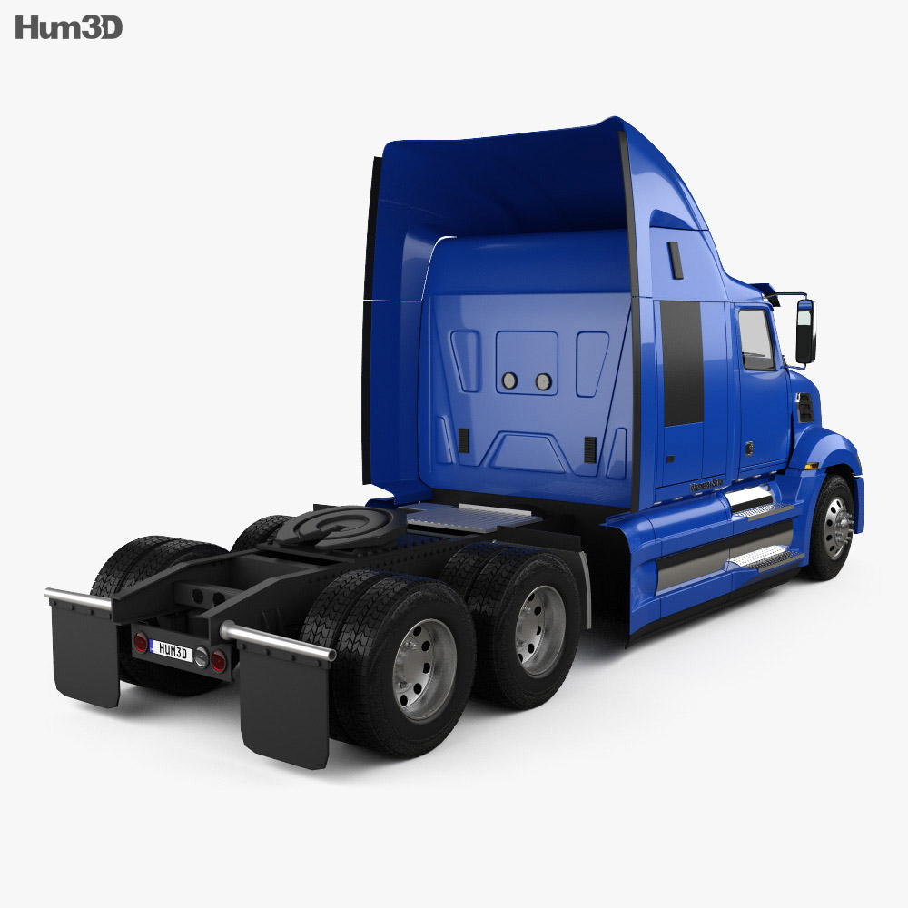 Western Star 5700XE Tractor Truck 2014 3d model back view