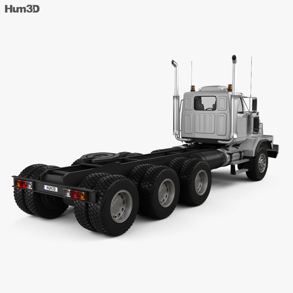 Western Star 6900 Tractor Truck 2008 3d model back view