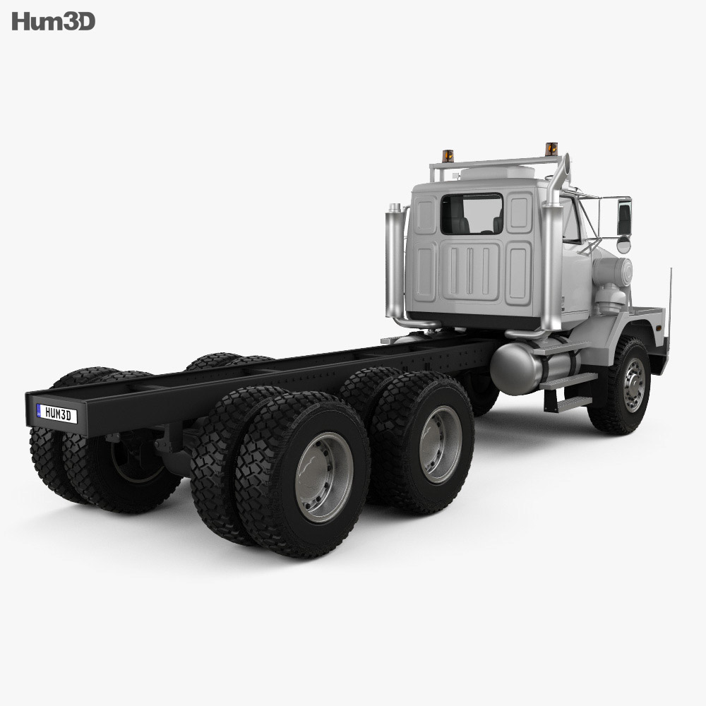 Western Star 6900 XD Chassis Truck 2020 3d model back view