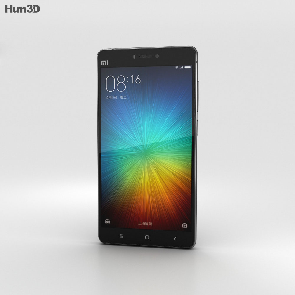 Xiaomi Mi 4s Negro Modelo 3D