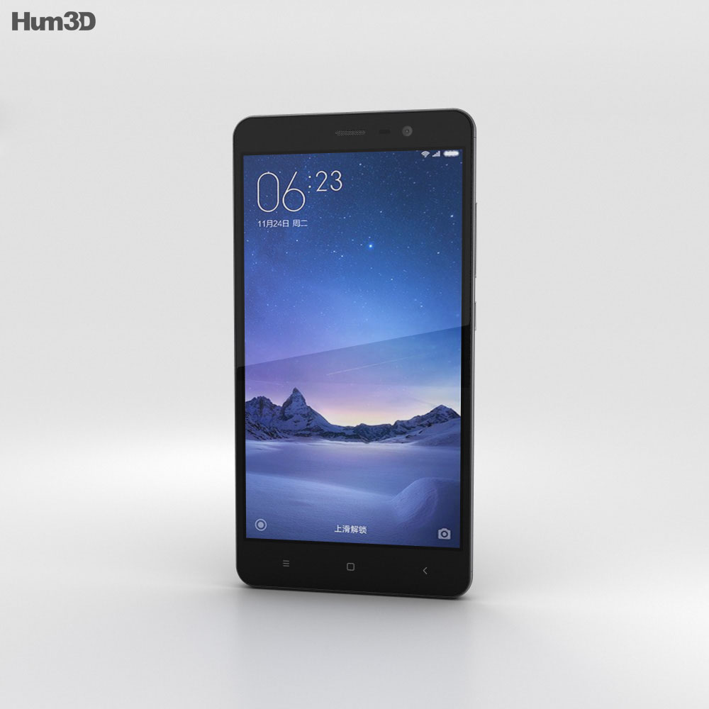 Xiaomi Redmi Note 3 Gray 3d model