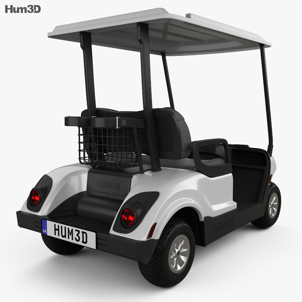 Yamaha Golf Car Fleet 2012 3D-Modell Rückansicht