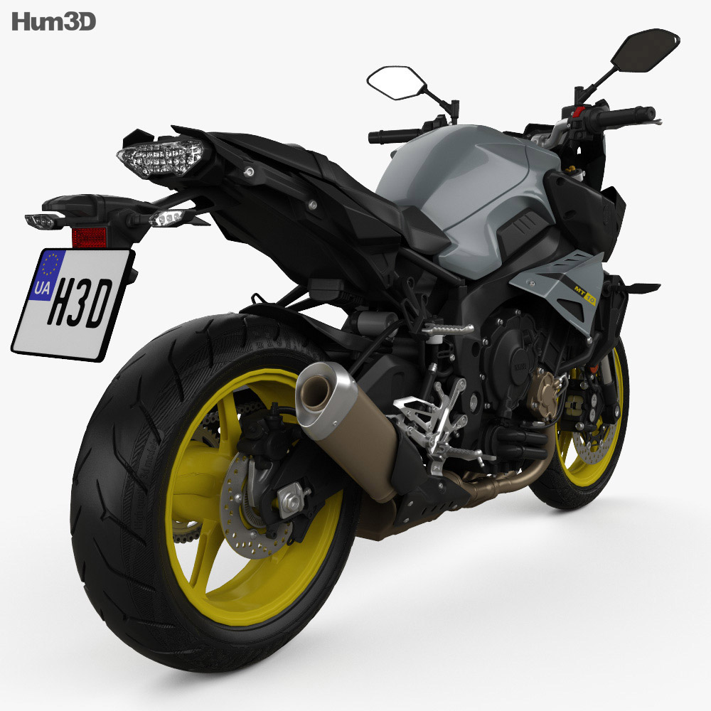 Yamaha MT-10 2016 3D-Modell Rückansicht