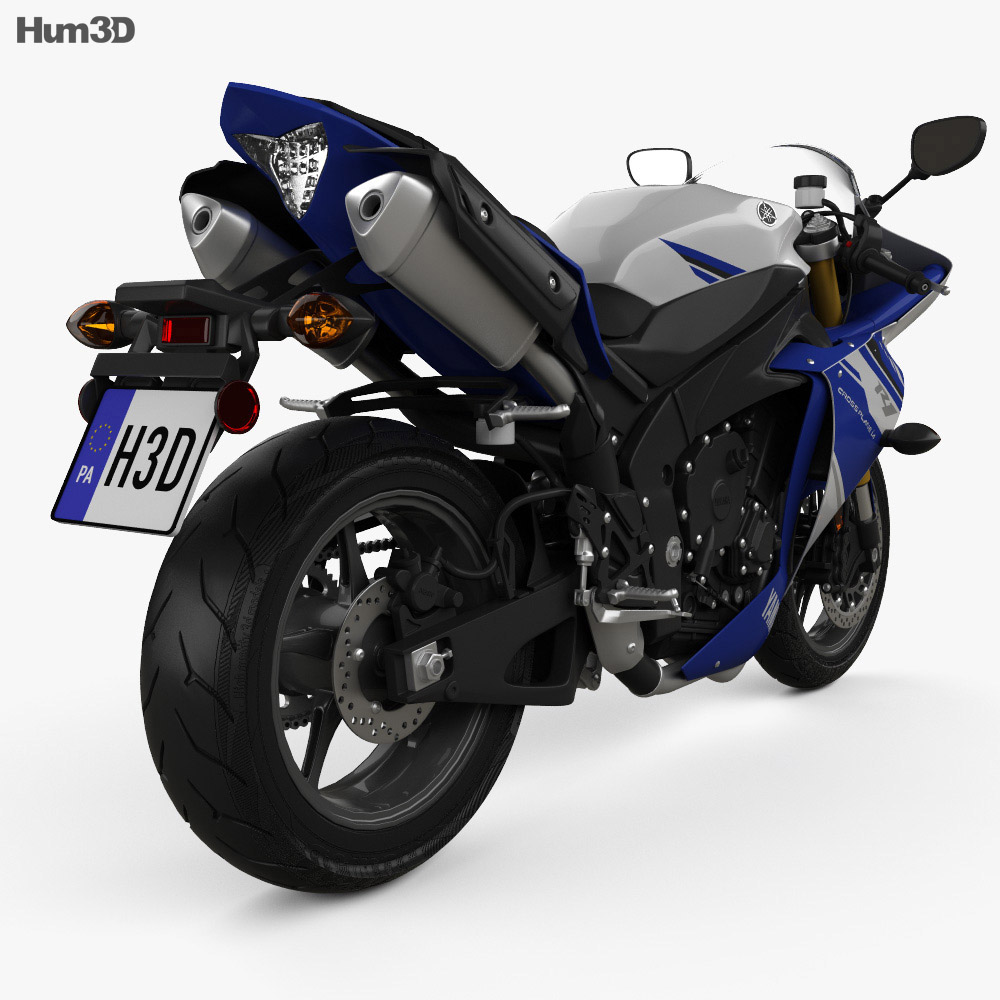 Yamaha R1 2014 3D-Modell Rückansicht