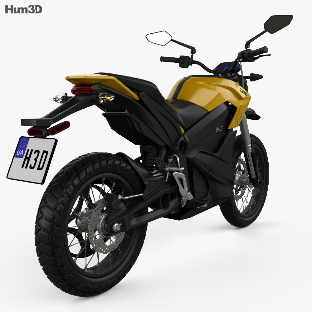 Zero Motorcycles DS ZF 2014 3d model back view