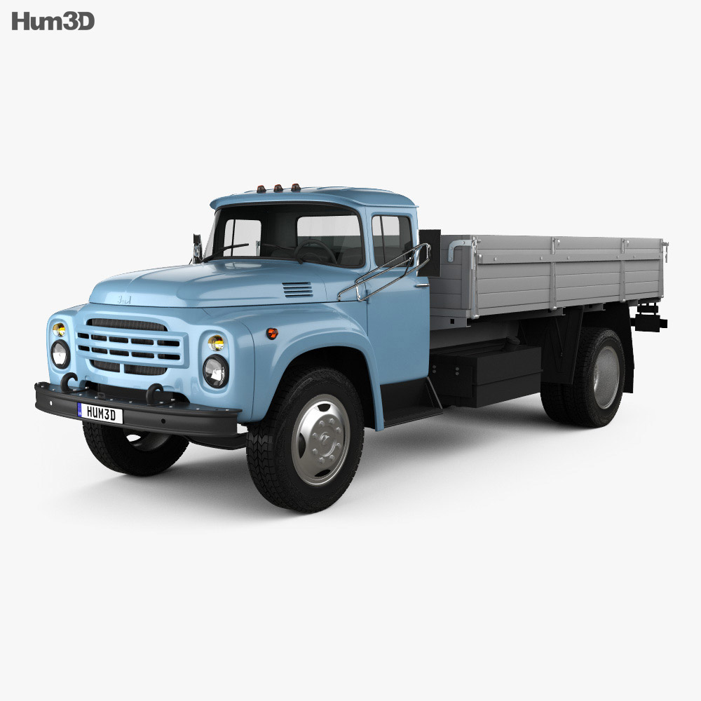 ZIL 130 フラットベッドトラック 1964 3Dモデル