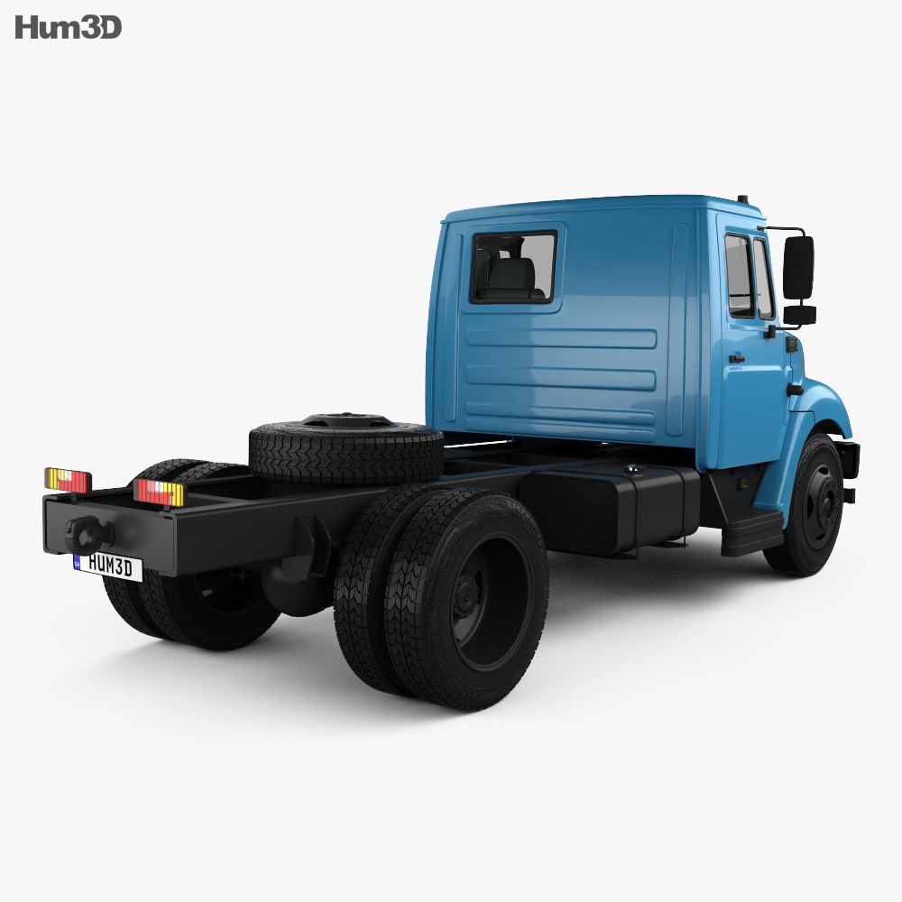 ZiL 43276T Camión Tractor 2015 Modelo 3D vista trasera